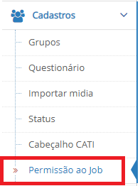 Menu permissão por job