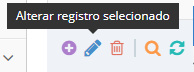 Ícone alterar registro selecionado