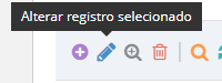 Ícone alterar registro selecionado