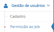 Menu permissão ao job